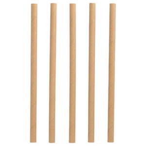 Słomki papierowe 21cm śr.10 brązowe 100szt Papstar