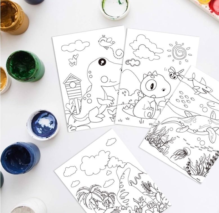 Zestaw 18 Kart Do Malowania Dla Dzieci