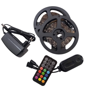Kolorowe Ledy 5M Led Rgb Z Pilotem Do Oświetlenia