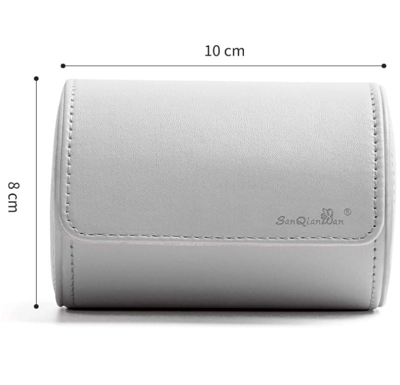 Pudełko Na Krawat Skóra Pu Na Magnes Szare