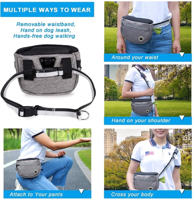 Torba Saszetka Na Pasek Ze Smyczą Jogging Pies