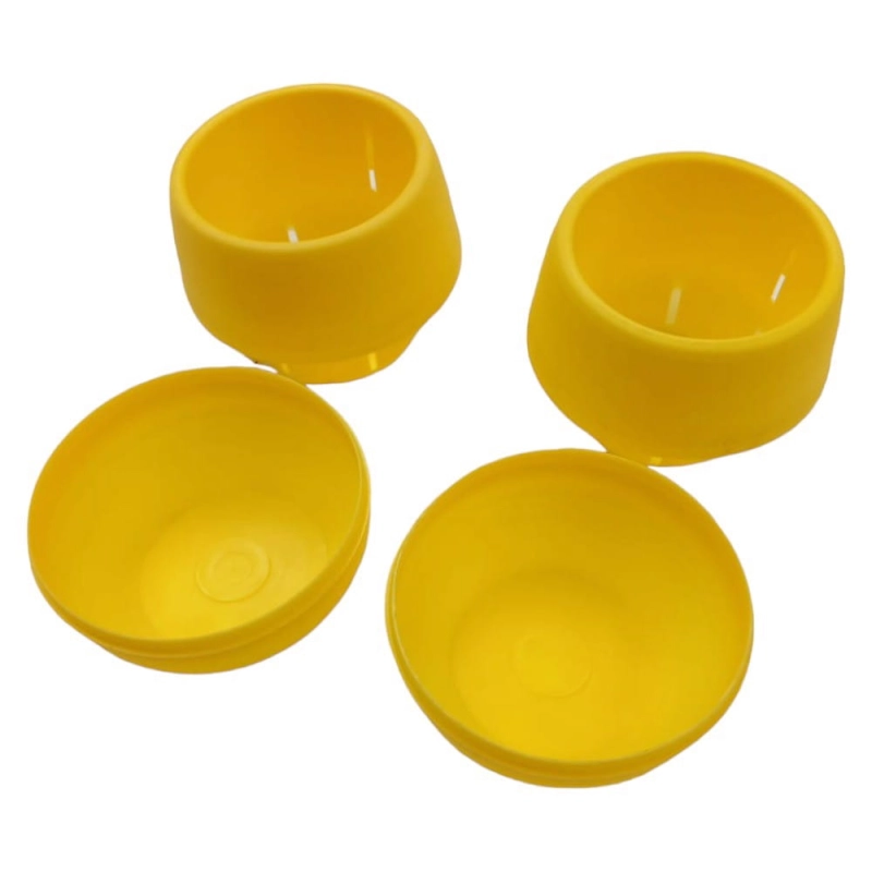 Zestaw 2 Mini Żółtych Plastikowych Doniczek