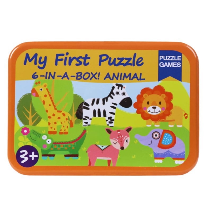 Drewniane Puzzle 6 Zwierzęta Dla Dzieci W Wieku 3+