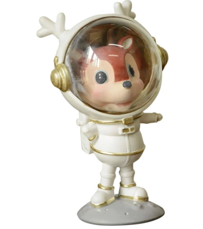 Figurka Dekoracyjna Astronauta Biały 15Cm Jeleń