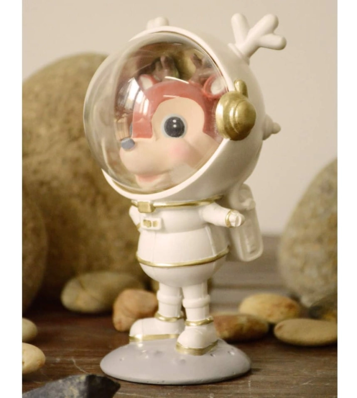 Figurka Dekoracyjna Astronauta Biały 15Cm Jeleń