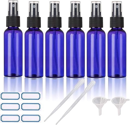 Butelka z atomizerem 6x100 ml lejki zakraplacze