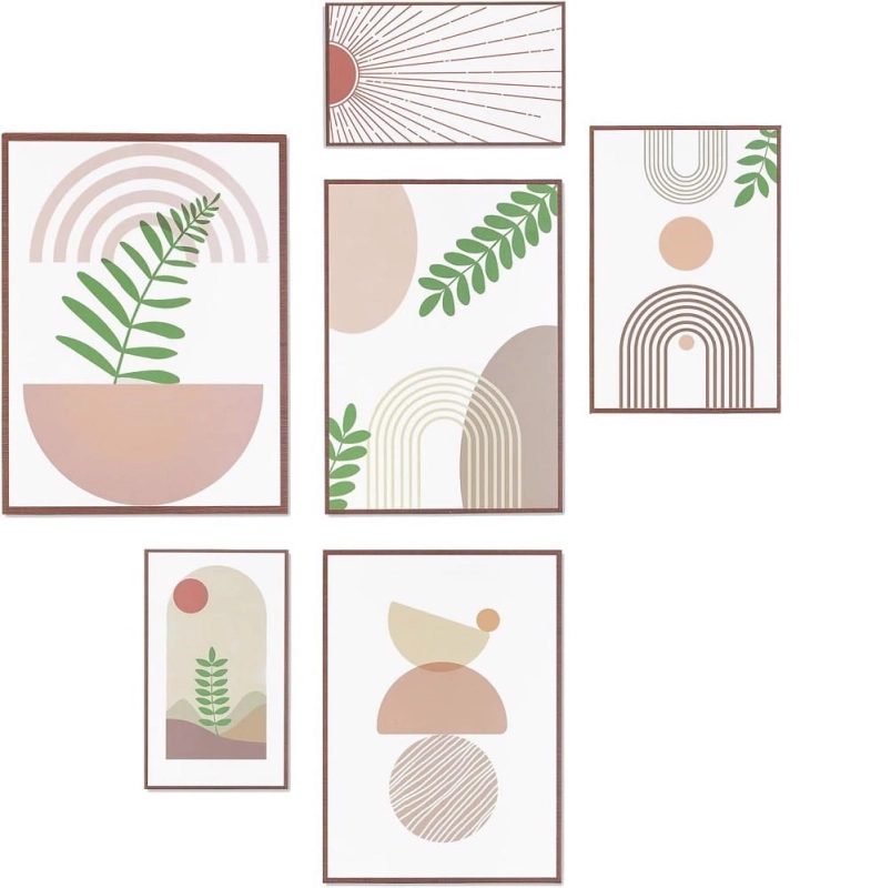 Obrazy ścienne minimalistyczne natura 6 sztuk