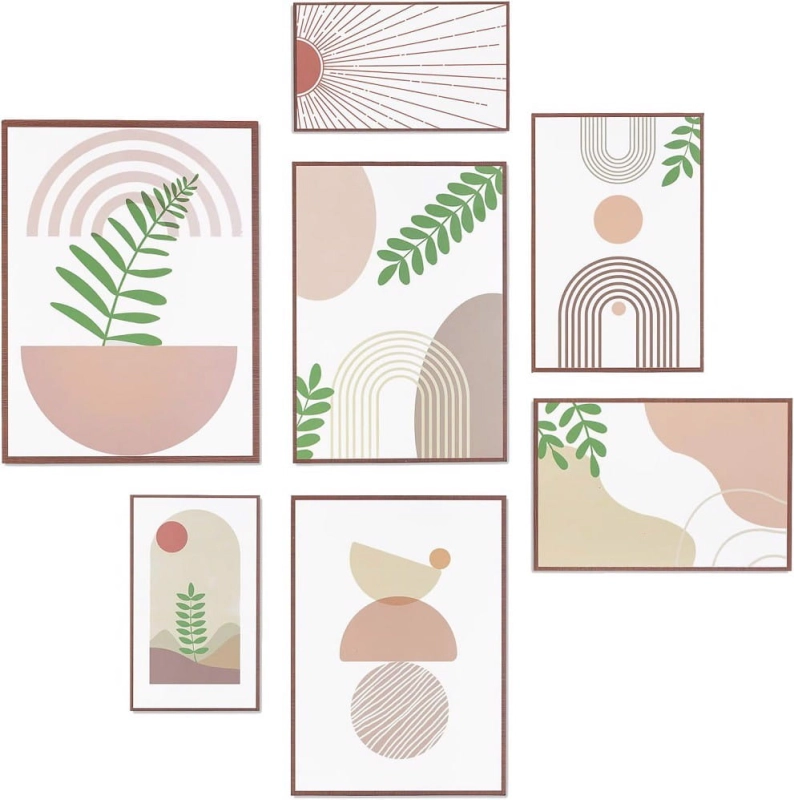 Obrazy ścienne minimalistyczne natura 7 sztuk